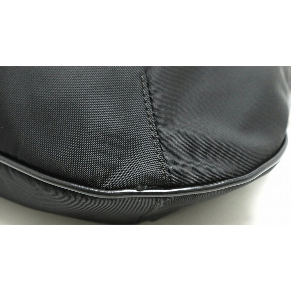 Prada Shoulder Handbag Patchwork Nylon Leather Bl… - image 3